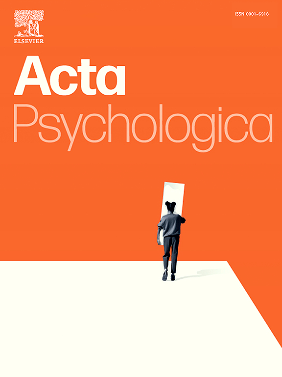 Acta Psychologica Portada de Acta Psychologica