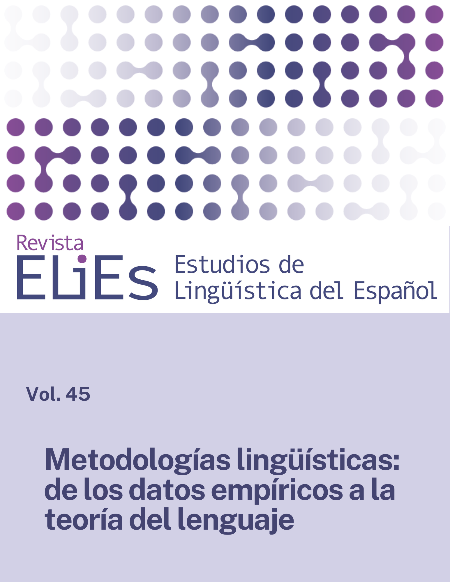 Estudios de Lingüística del Español Portada de Estudios de Lingüística del Español