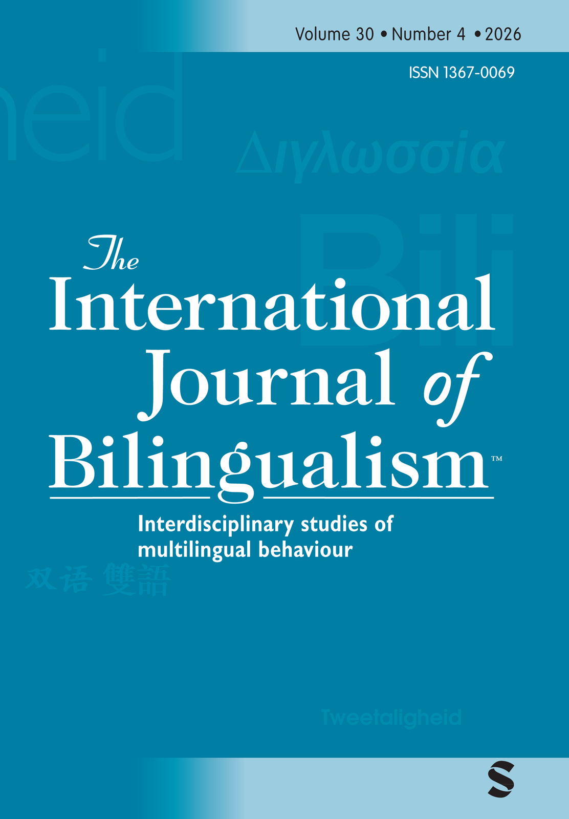 International Journal of Bilingualism Portada de International Journal of Bilingualism