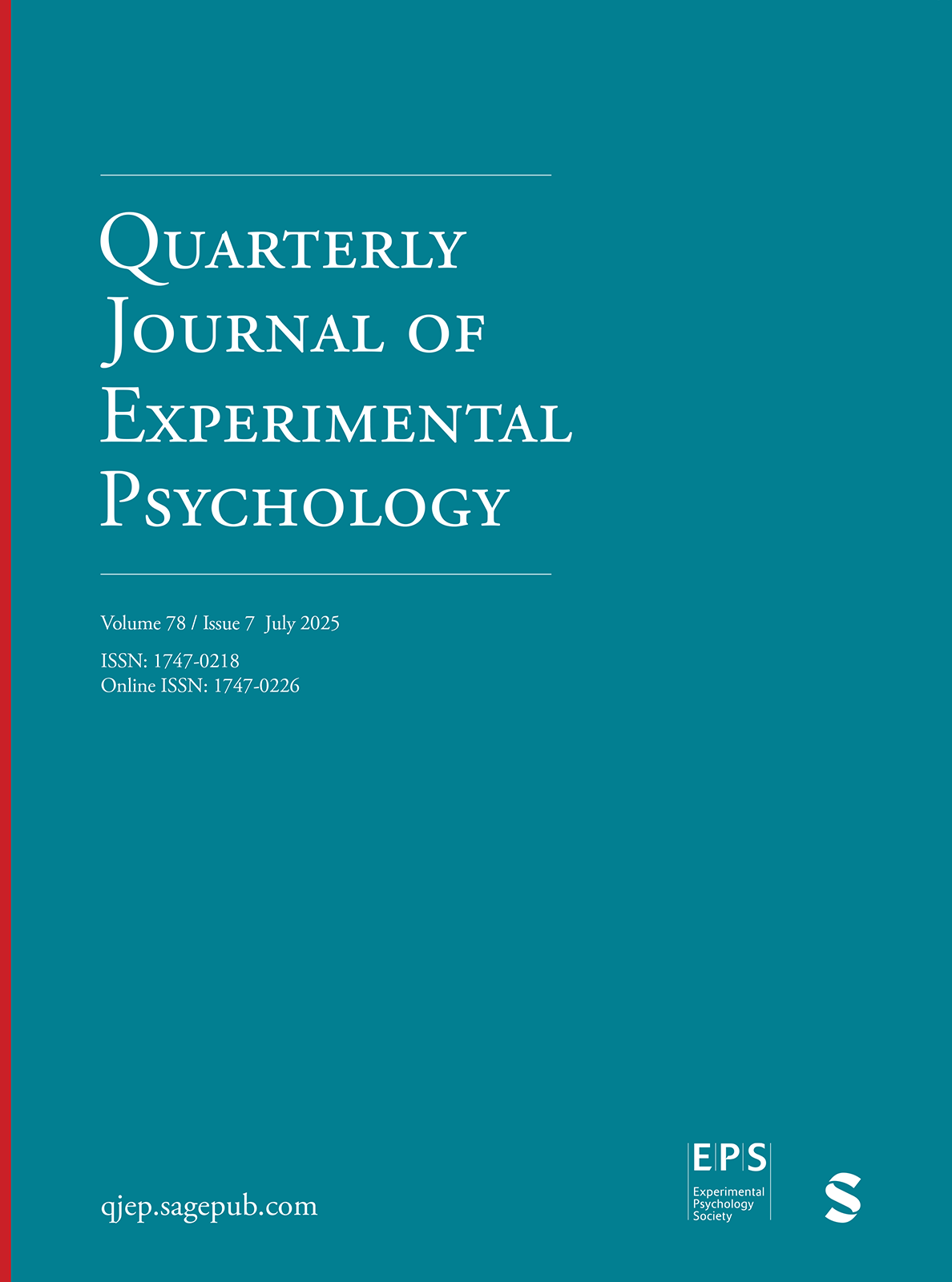 Quarterly Journal of Experimental Psychology Portada de Quarterly Journal of Experimental Psychology